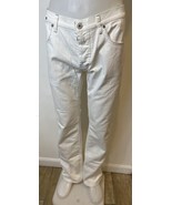 Matinique Justin White Denim Jeans with Gray Stitching Size 34&quot;W x 34&quot;L - £16.41 GBP