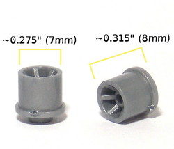 2pc BTO Newly Made Aurora AFX Magnatraction HO Slot Car Rear Wheels 8719... - $1.49
