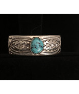 Navajo BLACKGOAT Sterling Silver &amp; Turquoise Cuff Bracelet Signed BLKGT ... - $4,233.77 MXN