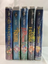 Rare Lot Of 5 Walt Disney Classic Black Diamond VHS New Sealed Sword Rescuers - £52.44 GBP