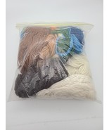 Needlecraft Needlepoint Tapestry Yarn Mixed Lot Vintage Ziploc Bag Full 9oz - $17.76 CAD