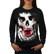 Wellcoda Laugh Face Skeleton Womens Sweatshirt, Devil Casual Pullover Jumper - £23.02 GBP+