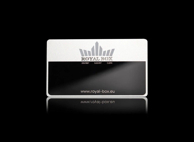 Royal Box Metal MIRROR CRUSH CARD Snuff Accessory Clean Safe Discreet Elegant Item image 2