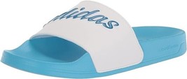 Adidas Adilette Slides Womens 5 Youth Girls 3-3.5 White Blue NEW - £23.63 GBP