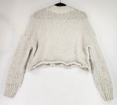 Urban Outfitters Sweater Womens Small Ivory Preppy Chunky Knit Crop Pull... - £28.48 GBP