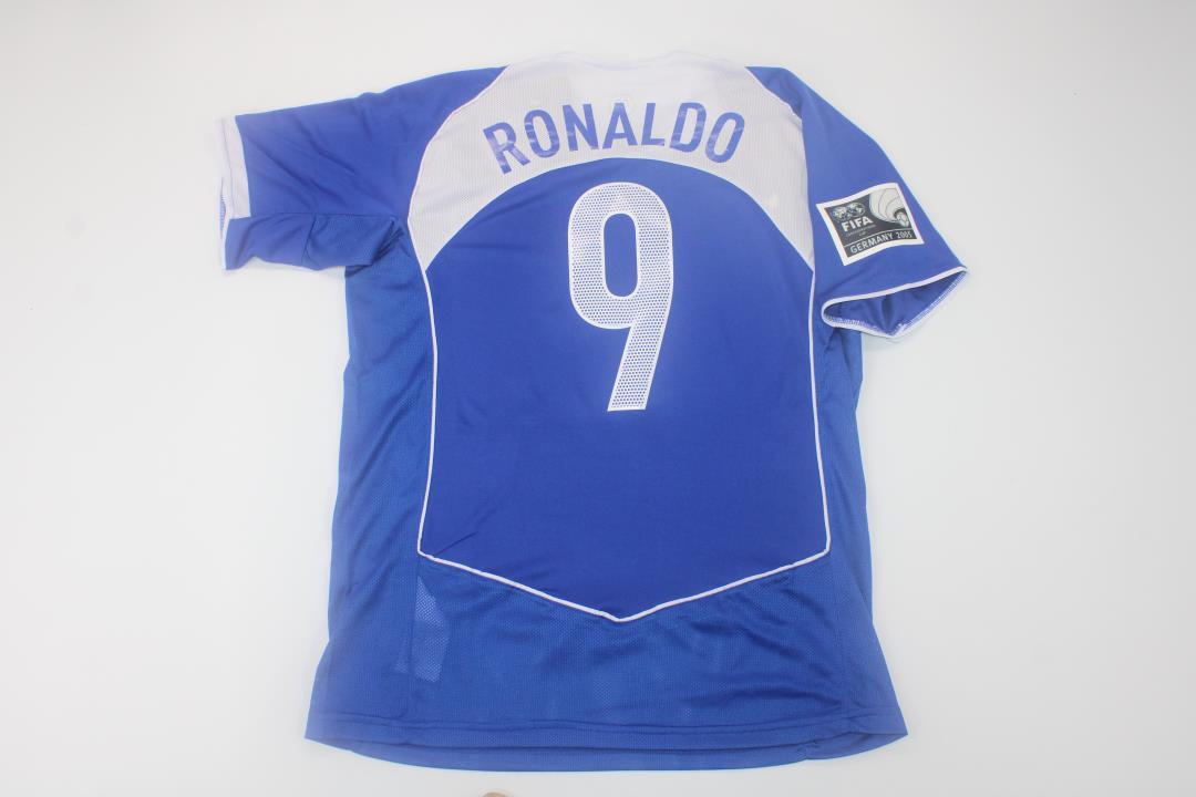 brazil jersey 2005  shirt ronaldo fenomeno playera chamarra 2005 blue azul - $85.00