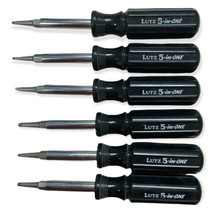Lutz 5-in-1 Screwdriver Black (Pack of 6) - £42.06 GBP