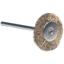 Crimped Brass Wire Wheel Brush, 1&quot; Diameter, 3/32&quot; Shank 12 Pcs - £23.17 GBP