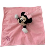 Disney Kids Baby Security Blanket Lovey Embroidered Minnie Mouse Pink So... - $14.84