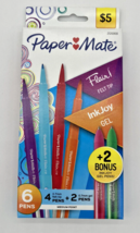 Paper Mate Flair 6 Color Pens 4 Felt Tip 2 Gel Ink Joy Medium Point 0.7 mm - $3.95
