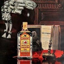 Gordon&#39;s London Dry Gin 1963 Advertisement Blackstone&#39;s Law Liquor DWCC17 - £31.49 GBP