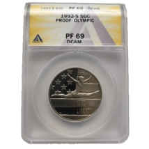 1992-S Commemorative Half Dollar Proof Olympic ANACS PF 69 DCAM - $1,539.14 MXN