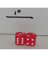 2015 Hasbro Monopoly Junior Yo-Kai Watch Replacement set of 2 red Dice Part - $5.12