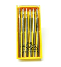 Fox Germany Cone Cylinder Square Cross Cut Burs Fig 21 Size 007 Pack of 6 - £7.83 GBP