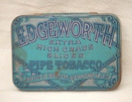 Edgeworth Blue Pipe Tobacco Tin Can Hinged Lid Richmond VA Vintage Empty c - £10.25 GBP