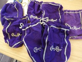 Lot of 6 Crown Royal 9&quot; Purple Drawstring Bags Medium size - £8.01 GBP