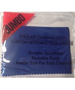 Eyeglass Lens Cleaning Cloth Royal Blue Jumbo Microfiber New in Packag w... - £5.45 GBP
