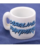 NFL Miniature Coffee Mug Carolina Panthers Fan Collectible Ornament Vintage - £4.50 GBP
