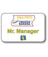 BLUTHS FROZEN  BANANA MR MANAGER ARRESTED DEVELOPMENT NAME TAG HALLOWEEN... - $286.68 MXN