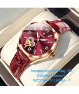 Inexpensive Birthday Gift Colorful Diamond Watches for Ladies - $925.91 MXN