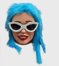 New Carol G Turquoise Fiber Glass Head Mascot Costume Reggaeton Singer Halloween - £255.79 GBP