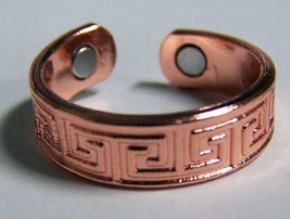 PURE COPPER MAGNETIC AZTEC STYLE RING jewelry health magnet pain relief ... - £3.73 GBP