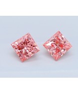 PINK PRINCESS  Pair Fancy 0.72 Cts VS1 Lab Grown CVD Diamond for Earring - €414,93 EUR