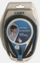 Coby Deep Bass Digital Stereo Headphones CV121 Black 3.5mm Plug New - $8.59