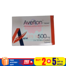 1 x traitement des hémorroïdes/pieux Aveflon 500 mg des années 30 livrai... - $20.21