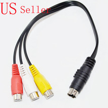 4 Pin S-Video To 3 Rca Tv Av Female Cable Adapter - £12.50 GBP