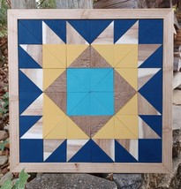 Wood Quilt Wall Art/Small Wood Quilt/Barnwood Wall Decor/Quilt 12x12/Quilt Squar - £47.45 GBP