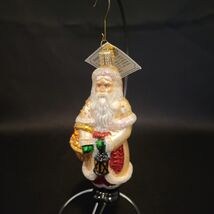 Old World 2008 Christmas Blown Glass Santa Noel French Apples Lantern W/Tag - $18.80