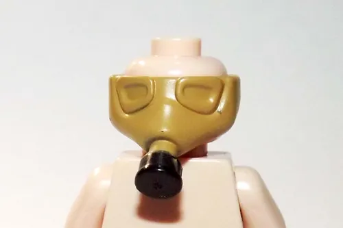 Gas Mask Tan Army military mask for minifigure - $1.59