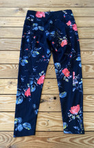 Victoria’s Secret Women’s Floral High Rise Leggings size 10 Black Sf5 - £14.92 GBP