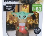 Gemmy Mandalorian The Child Star Wars Disney Baby Yoda Stocking 4.5ft In... - $59.39