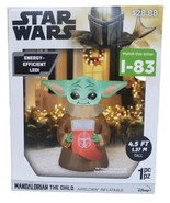 Gemmy Mandalorian The Child Star Wars Disney Baby Yoda Stocking 4.5ft In... - £47.58 GBP
