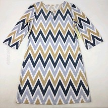 TACERA Multicolor Sleeve Shift Dress Women’s Size PL Petite Large Zigzag  - $17.81