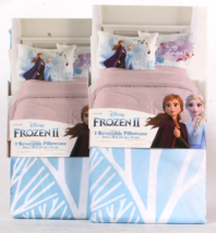 2 Count Franco Manufacturing Disney Frozen 2 Revisable Pillow Case 20&quot; X 30&quot; - £17.67 GBP