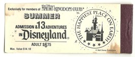 Vintage 70&#39;s Disneyland Magic Kingdom Club Adult ticket booklet Empty Ra... - $19.20