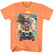 Back to The Future Trilogy Cartoon Men&#39;s T Shirt McFly Doc Brown Train Time - £19.15 GBP+