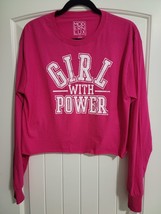 Modern Lux Medium T-Shirt Womens Pink &amp; White L Sleeves BNWT $30 Rt ❤GIR... - £14.33 GBP