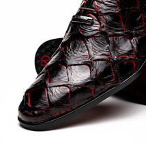 Marco Di Milano Genuine Pirarucu Exotic Lace-Up Olivieri Blackcherry image 4