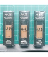 Lot Of 3 Amuse Cosmetics KL189-8 Cocoa Semi Matte Finish Foundation - $23.48