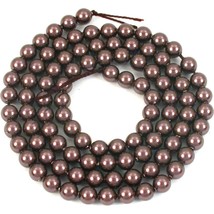 Burgundy Swarovski Crystal Pearl Beads 4mm 16&quot; Strand - £8.67 GBP