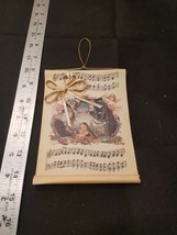 Vintage Angels Mary &amp; Jesus Sheet Music Scroll Christmas Ornament - £5.26 GBP