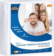 Utopia Bedding Premium Waterproof Bed Bug Mattress Cover, Full Zippered ... - $614.37 MXN