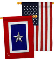 Silver Star House Flags Pack Military Service 28 X40 Double-Sided Banner - £42.19 GBP