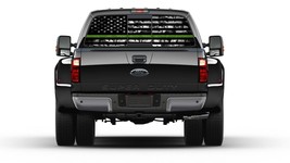 American Flag Camouflage Thin Green Line Rear Window Perforated Graphic Decal St - £40.11 GBP