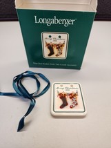 Longaberger 1998 Pottery Christmas Basket Tie On Stockings #33511 NEW In... - $10.79
