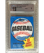 1980 Authentic Unopened Topps Baseball Wax Pack SEALED GAI MINT 9 15 Cards - $175.00